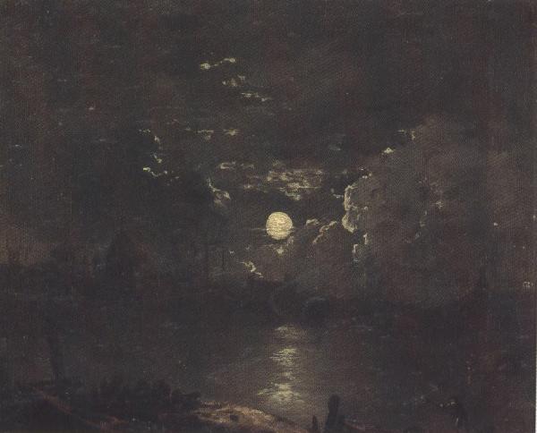 Attributed to henry pether The City of London from the Thames by Moonlight (mk37)